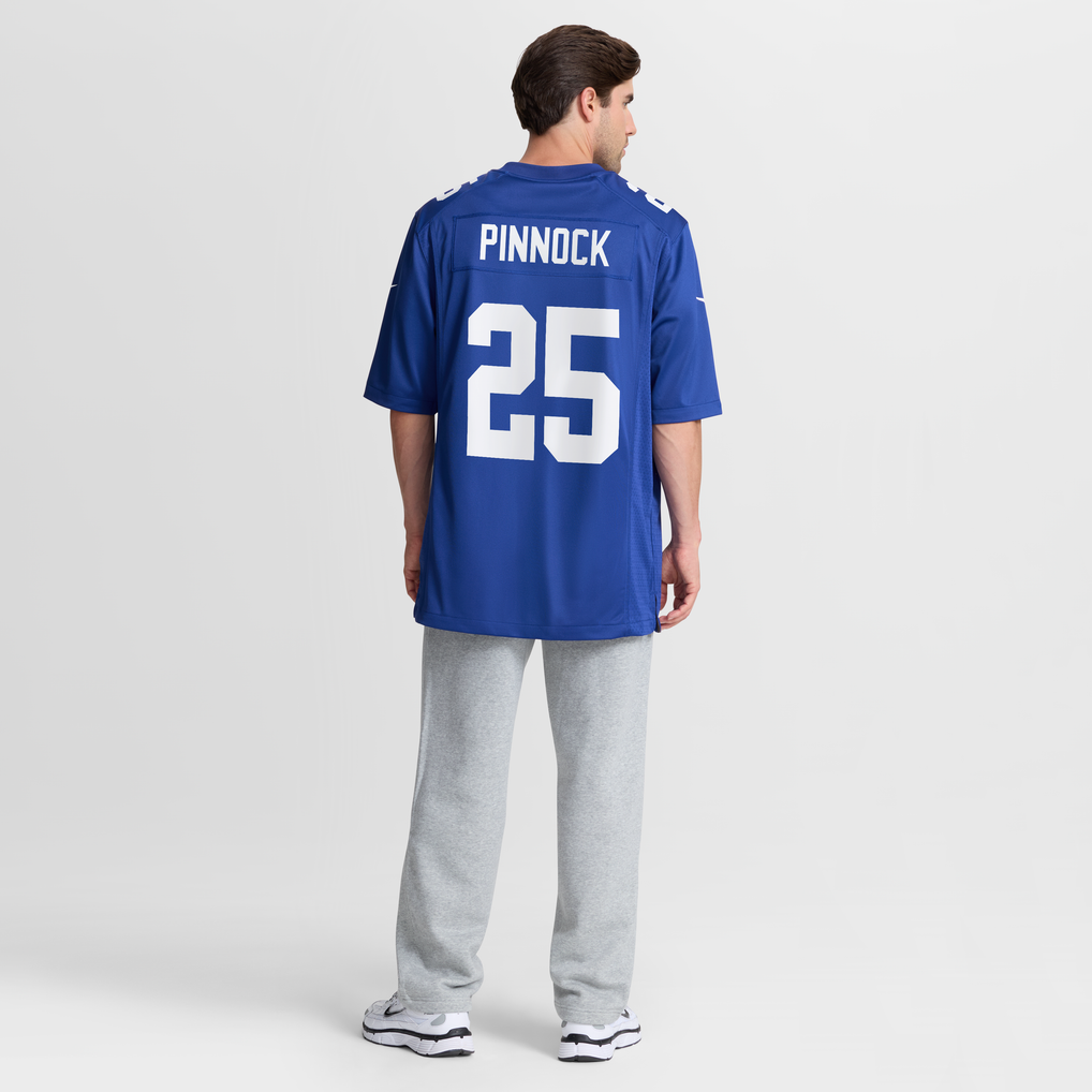 Men's New York Giants Jason Pinnock Nike Royal Team Game Jersey - Image 4
