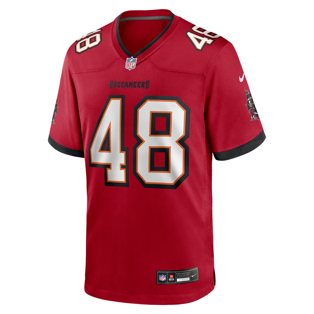 Men's Tampa Bay Buccaneers Javin Wright Nike Red Team Game Jersey - Image 5