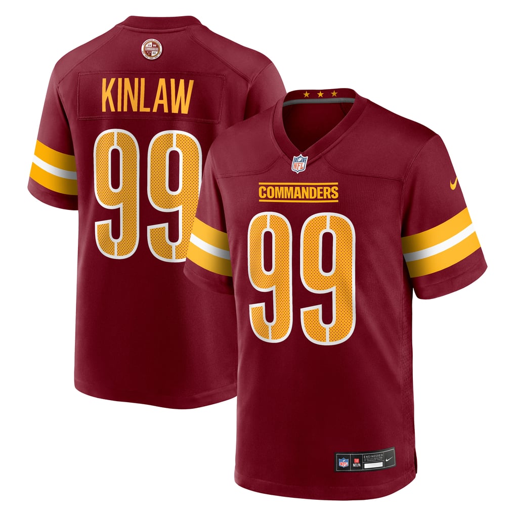 Men's Washington Commanders Javon Kinlaw Nike  Burgundy Team Game Jersey - Image 1