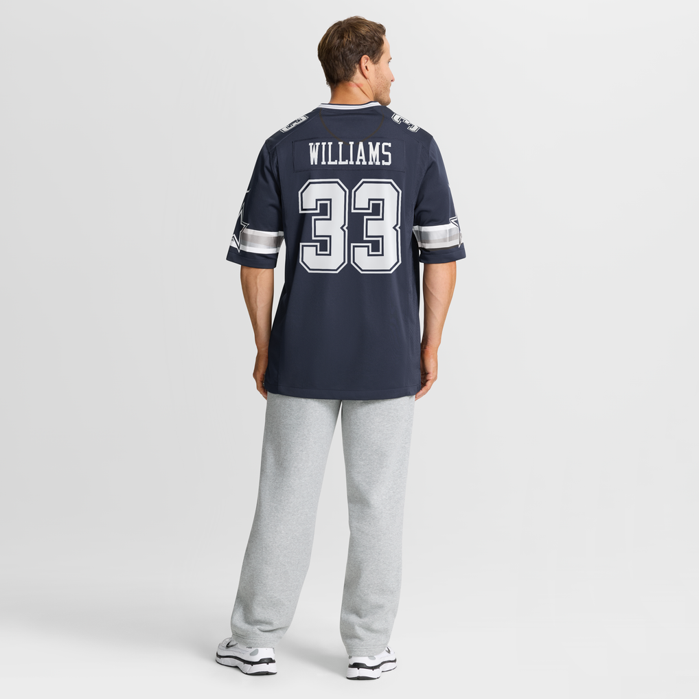 Men's Dallas Cowboys Javonte Williams Nike Navy Team Game Jersey - Image 9