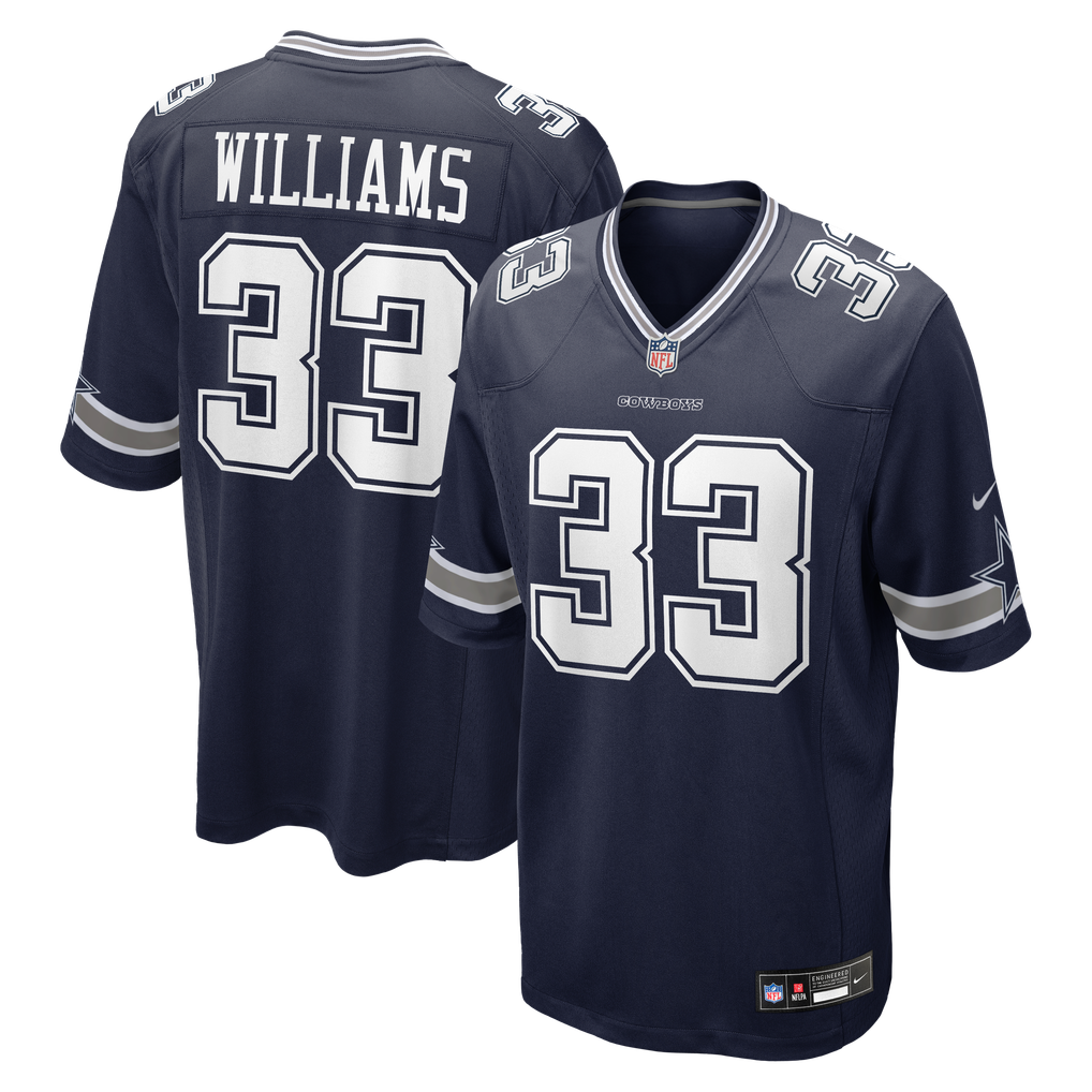 Men's Dallas Cowboys Javonte Williams Nike Navy Team Game Jersey - Image 2