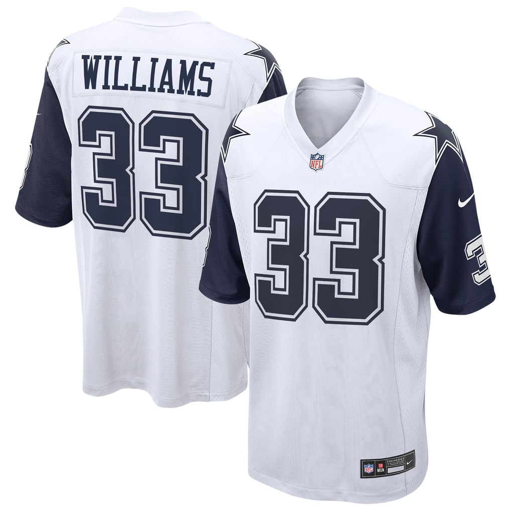 Men's Dallas Cowboys Javonte Williams Nike White Alternate Game Jersey - Image 1
