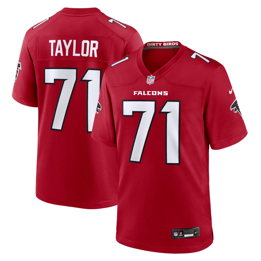 Men's Atlanta Falcons Jawaan Taylor Nike Red Team Game Jersey