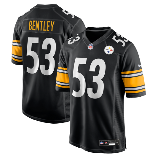 Men's Pittsburgh Steelers JaWhaun Bentley Nike  Black Team Game Jersey - Image 1