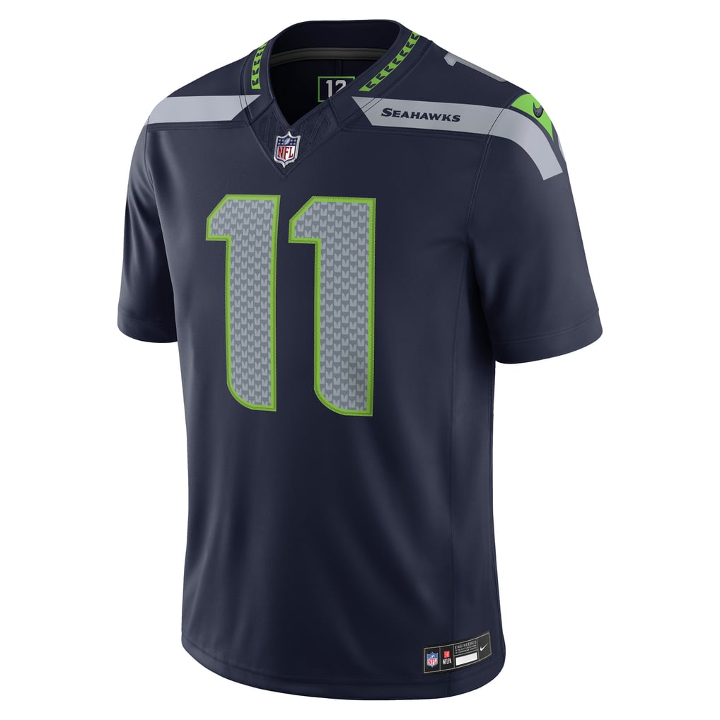 Men's Seattle Seahawks Jaxon Smith-Njigba Nike College Navy Team Vapor F.U.S.E. Stitched Limited Jersey - Image 3