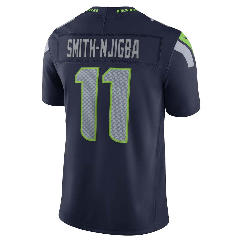 Men's Seattle Seahawks Jaxon Smith-Njigba Nike College Navy Team Vapor F.U.S.E. Stitched Limited Jersey - Image 4