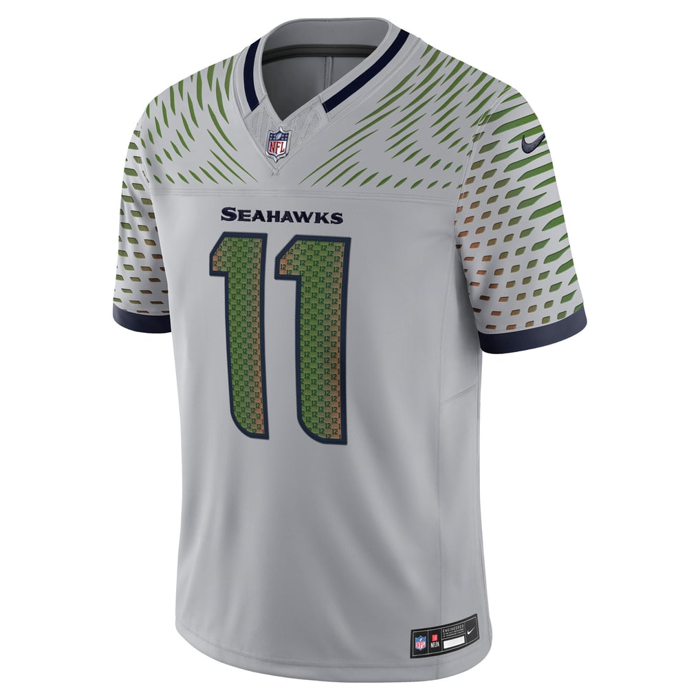 Men's Seattle Seahawks Jaxon Smith-Njigba Nike Gray Rivalries Collection Stitched Limited Jersey - Image 3