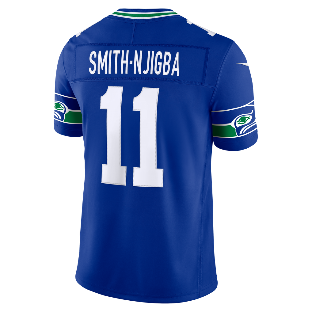 Men's Seattle Seahawks Jaxon Smith-Njigba Nike Royal Alternate Vapor F.U.S.E. Stitched Limited Jersey - Image 4