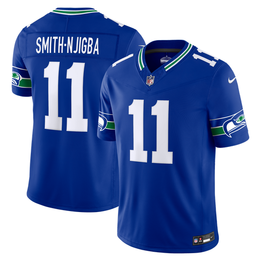 Men's Seattle Seahawks Jaxon Smith-Njigba Nike Royal Alternate Vapor F.U.S.E. Stitched Limited Jersey - Image 1