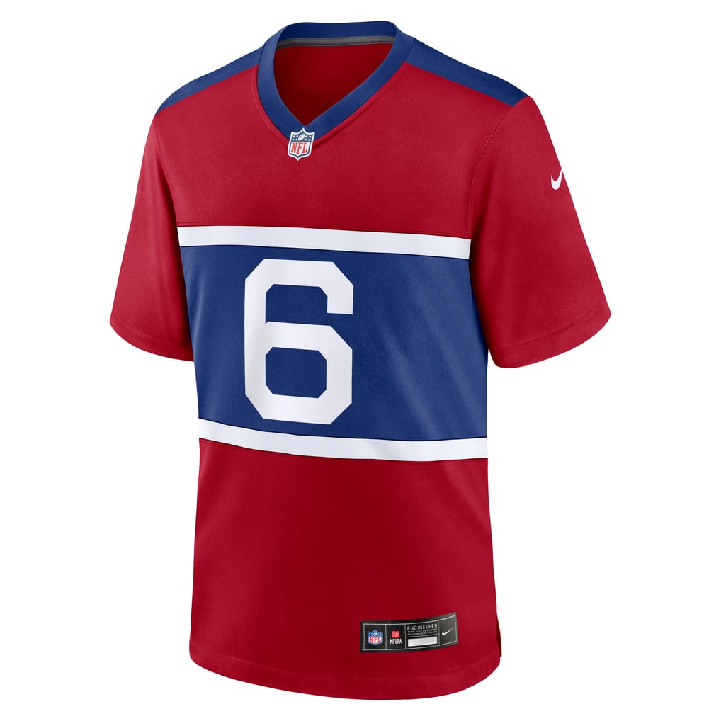 Men's New York Giants Jaxson Dart Nike Red Alternate Century Red Game Jersey - Image 3