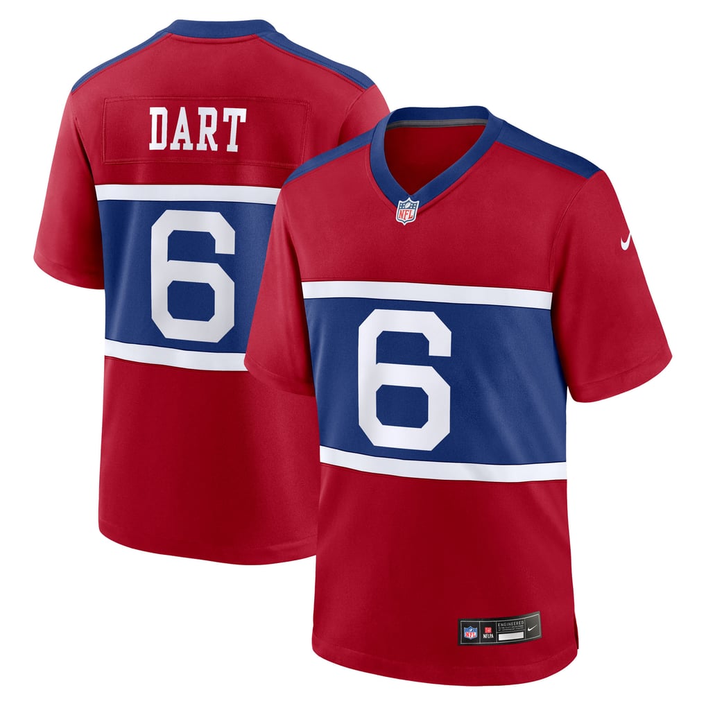 Men's New York Giants Jaxson Dart Nike Red Alternate Century Red Game Jersey - Image 1