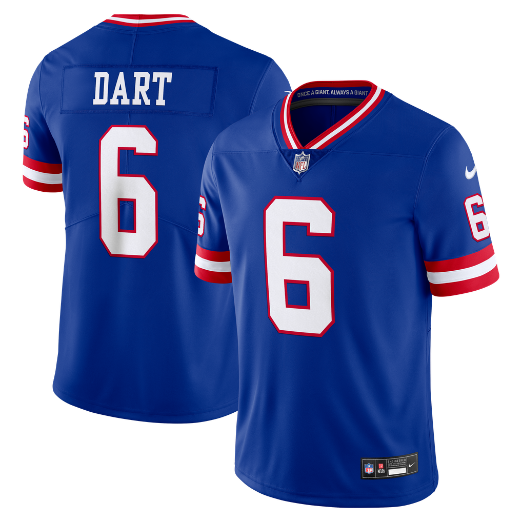 Men's New York Giants Jaxson Dart Nike Royal Alternate Legacy Vapor Untouchable Stitched Limited Jersey - Image 2