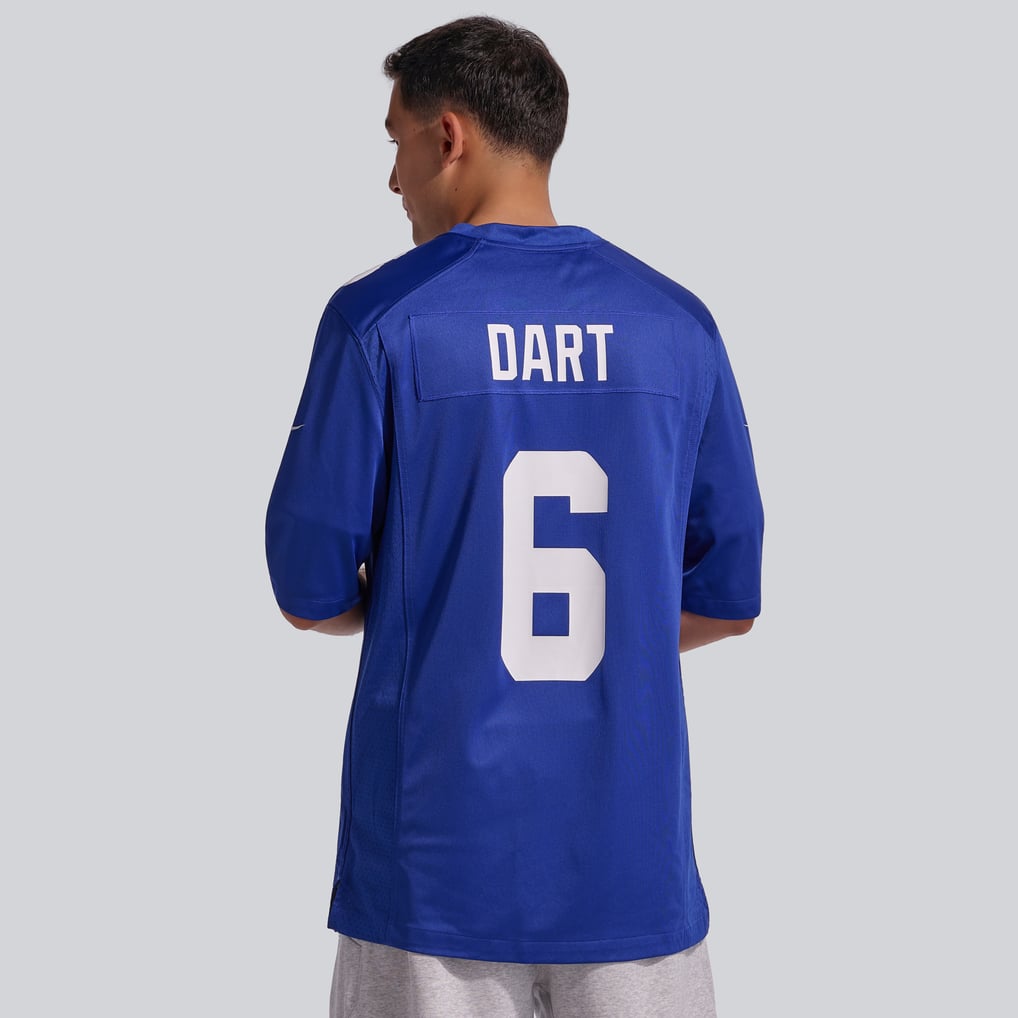 Men's New York Giants Jaxson Dart Nike Royal Team Game Jersey - Image 4