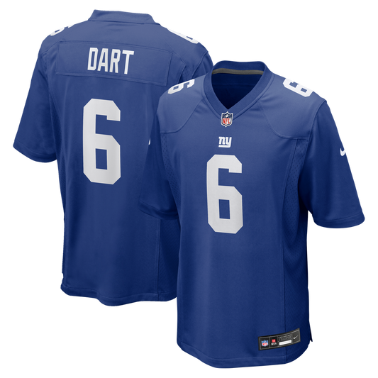 Men's New York Giants Jaxson Dart Nike Royal Team Game Jersey - Image 1