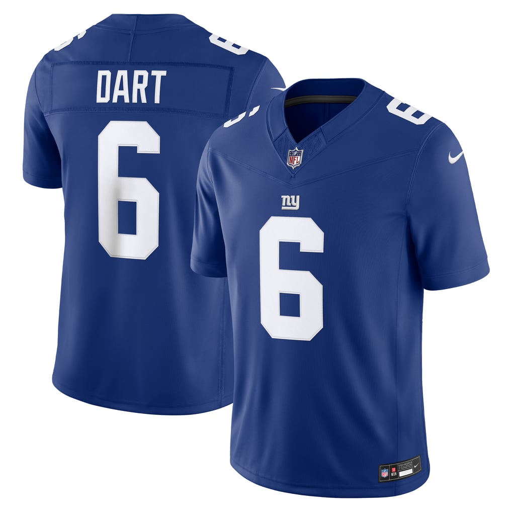 Men's New York Giants Jaxson Dart Nike Royal Team Vapor F.U.S.E. Stitched Limited Jersey - Image 2