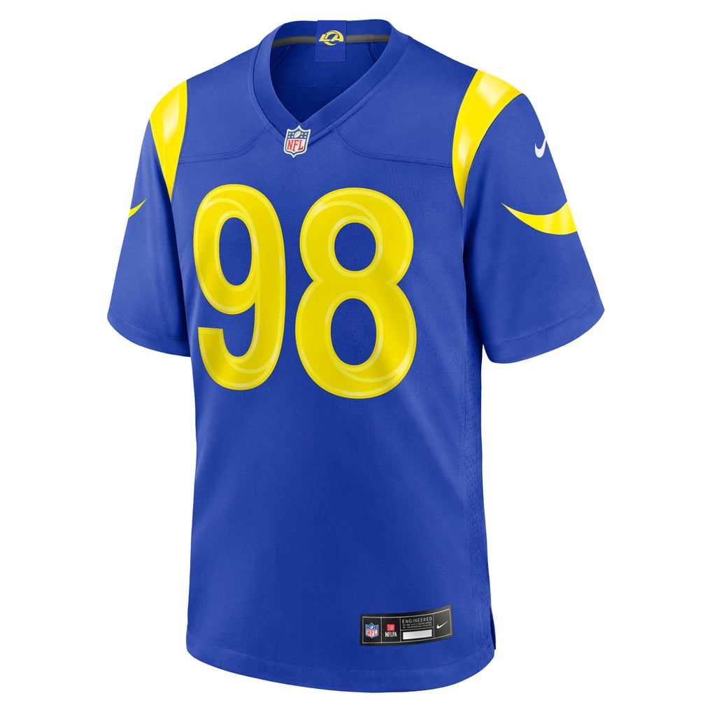 Men's Los Angeles Rams Jaxson Moi Nike Royal Game Jersey - Image 3