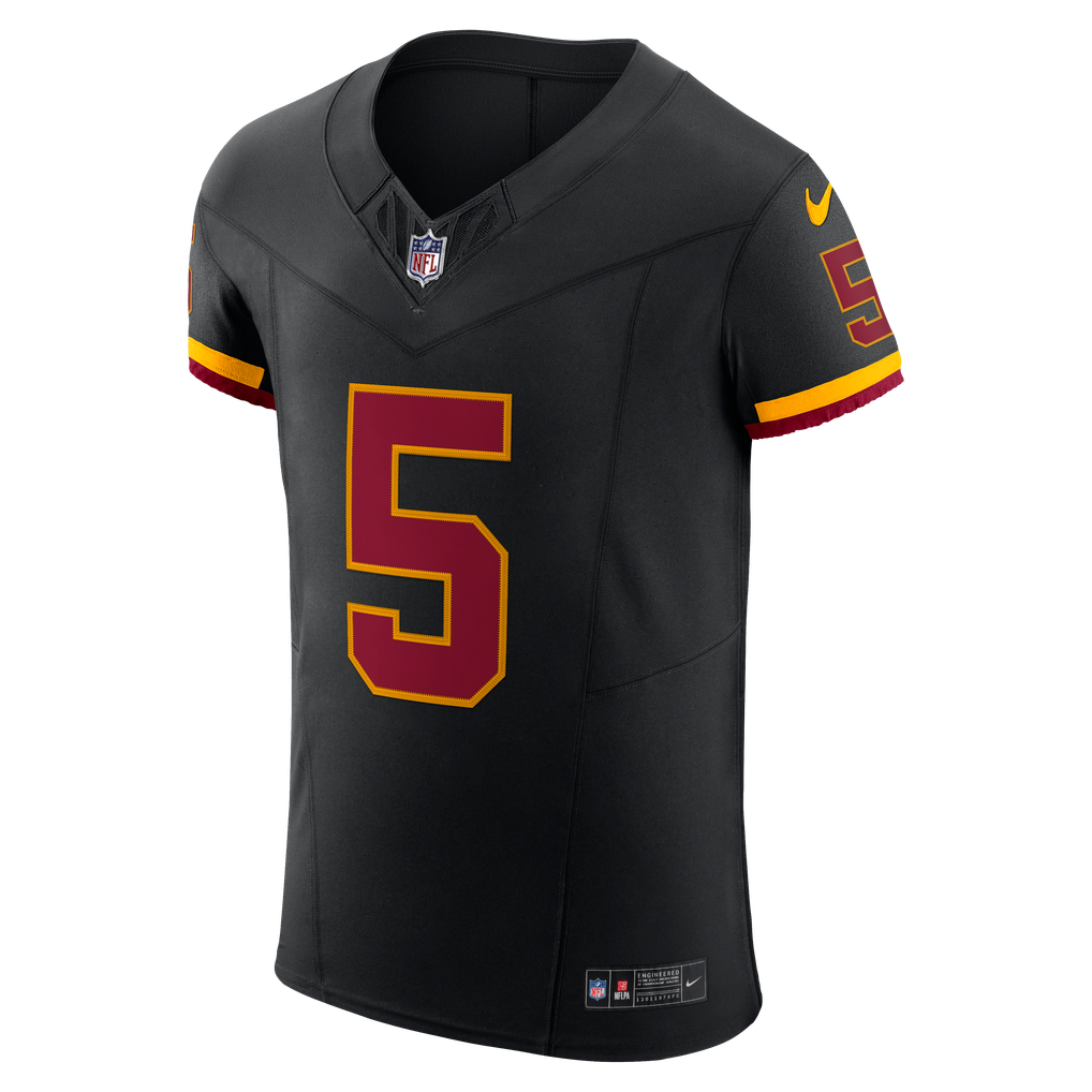 Men's Washington Commanders Jayden Daniels Nike Black Alternate Vapor F.U.S.E. Elite Jersey - Image 3