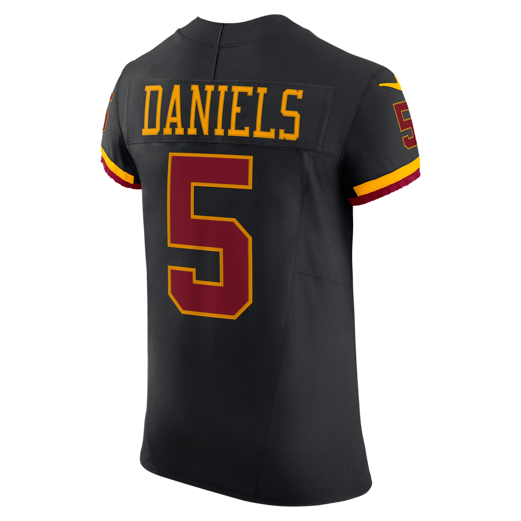 Men's Washington Commanders Jayden Daniels Nike Black Alternate Vapor F.U.S.E. Elite Jersey - Image 4