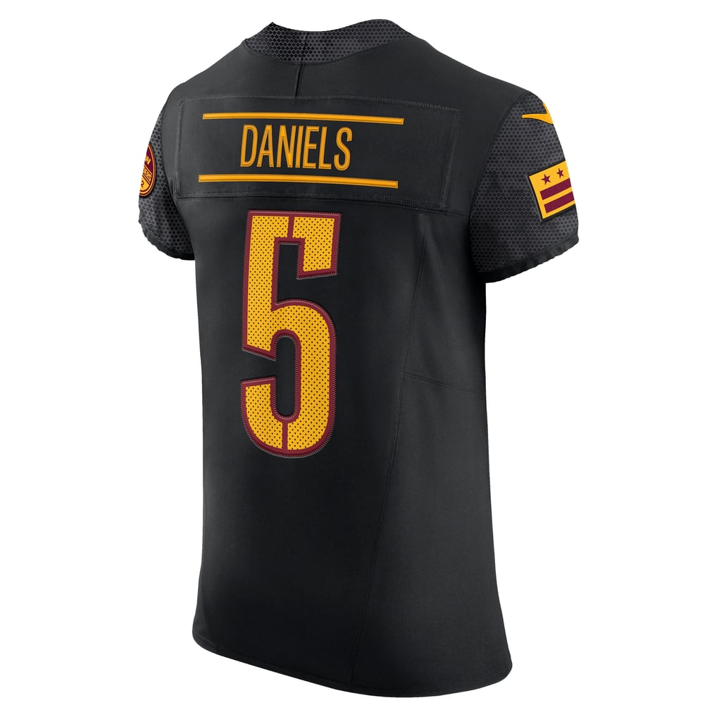 Men's Washington Commanders Jayden Daniels Nike Black Alternate Vapor F.U.S.E. Elite Jersey - Image 4