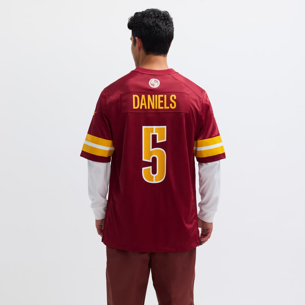 Men's Washington Commanders Jayden Daniels Nike Burgundy  Player Game Jersey - Image 6