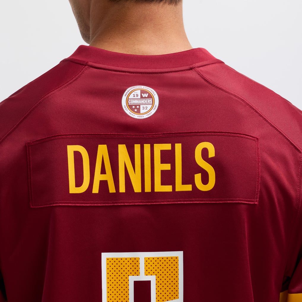 Men's Washington Commanders Jayden Daniels Nike Burgundy  Player Game Jersey - Image 9