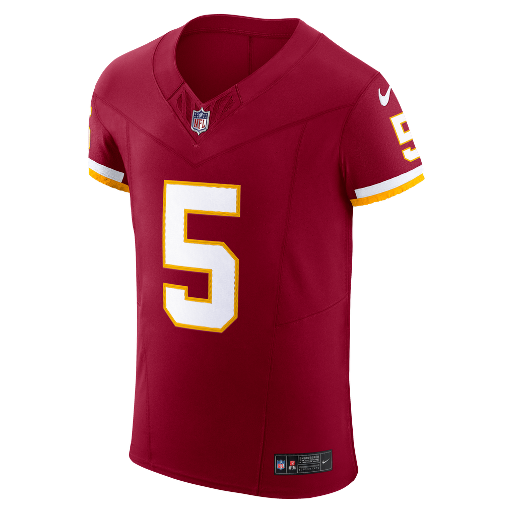 Men's Washington Commanders Jayden Daniels Nike Burgundy Team Vapor F.U.S.E. Elite Jersey - Image 3