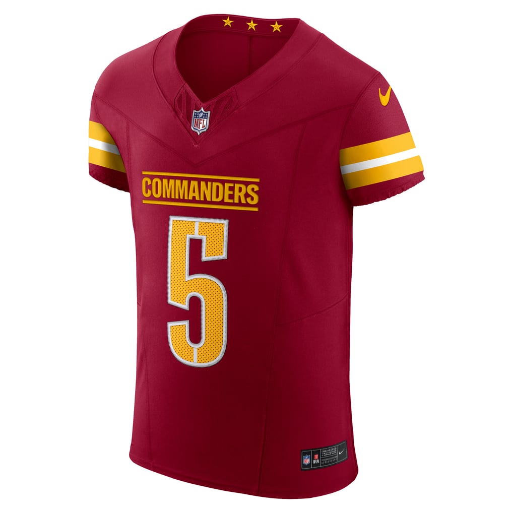 Men's Washington Commanders Jayden Daniels Nike Burgundy Team Vapor F.U.S.E. Elite Jersey - Image 3