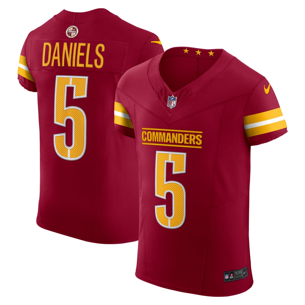 Men's Washington Commanders Jayden Daniels Nike Burgundy Team Vapor F.U.S.E. Elite Jersey - Image 1