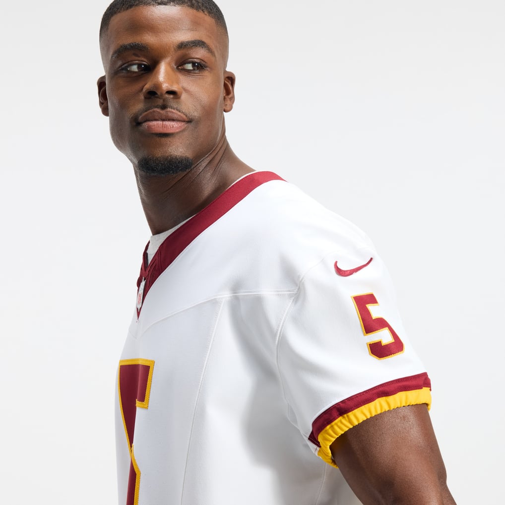 Men's Washington Commanders Jayden Daniels Nike White Alternate 2 Super Bowl Era Vapor F.U.S.E. Elite Jersey - Image 9