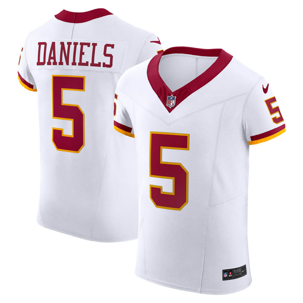 Men's Washington Commanders Jayden Daniels Nike White Alternate 2 Super Bowl Era Vapor F.U.S.E. Elite Jersey - Image 1