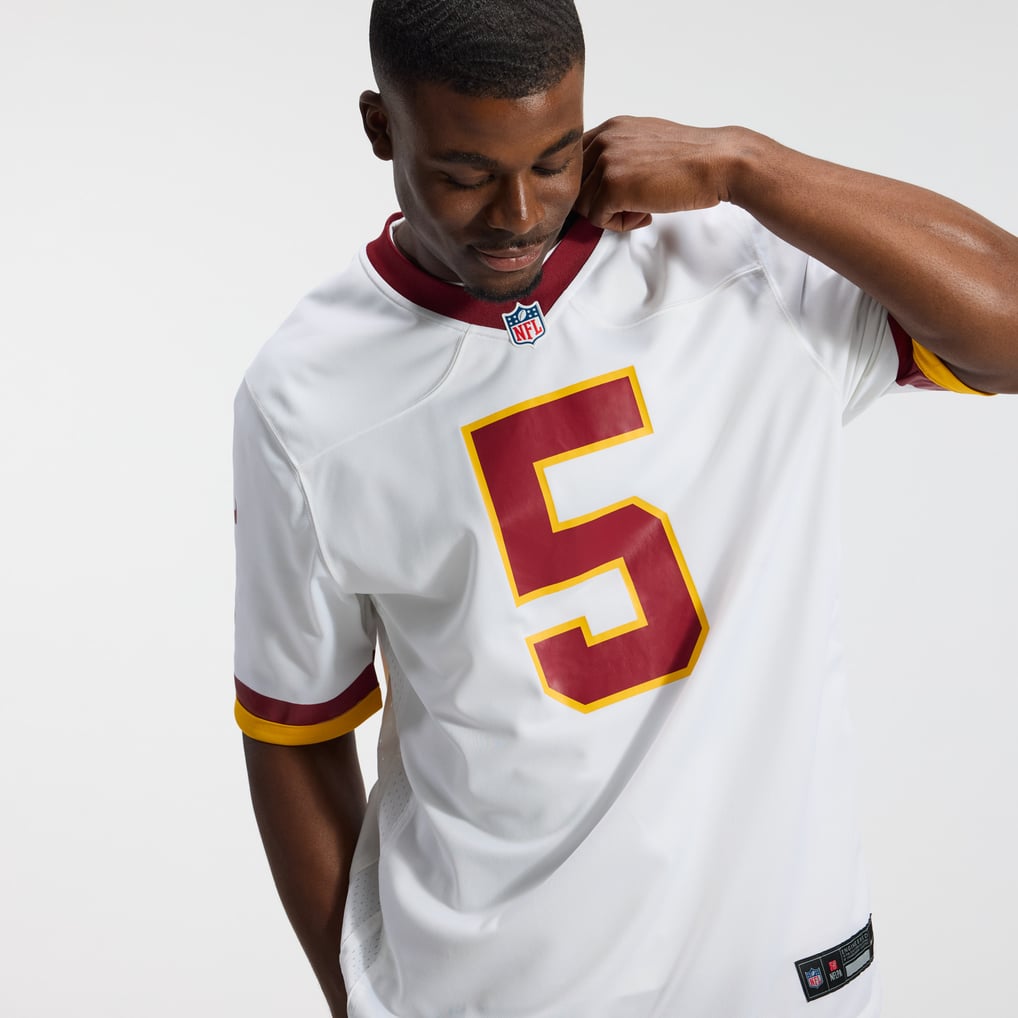 Men's Washington Commanders Jayden Daniels Nike White Game Super Bowl Era Jersey - Image 11