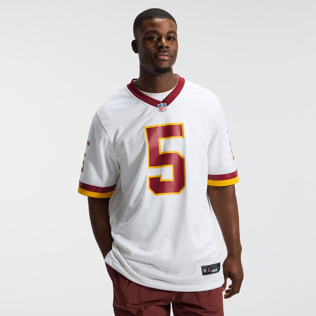 Men's Washington Commanders Jayden Daniels Nike White Game Super Bowl Era Jersey - Image 3