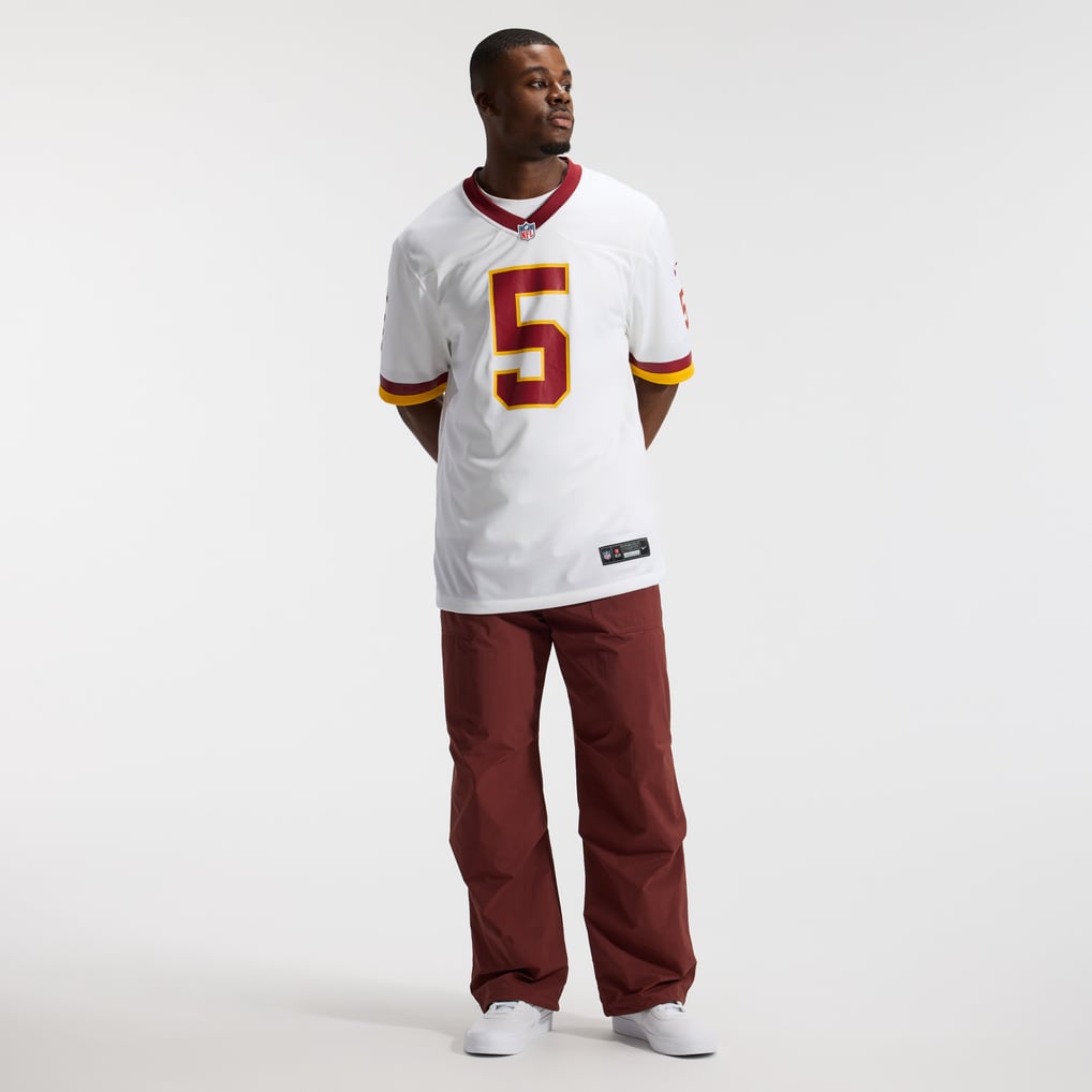 Men's Washington Commanders Jayden Daniels Nike White Game Super Bowl Era Jersey - Image 5