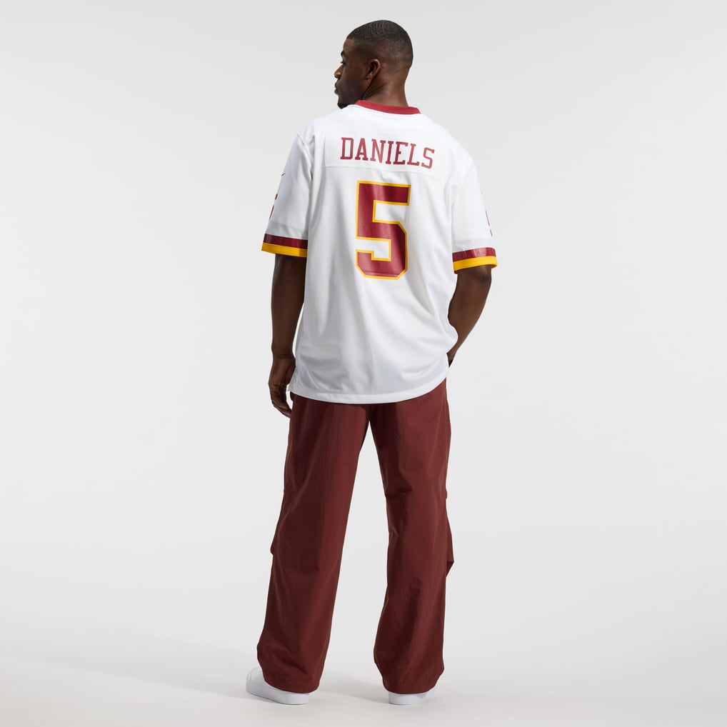 Men's Washington Commanders Jayden Daniels Nike White Game Super Bowl Era Jersey - Image 6
