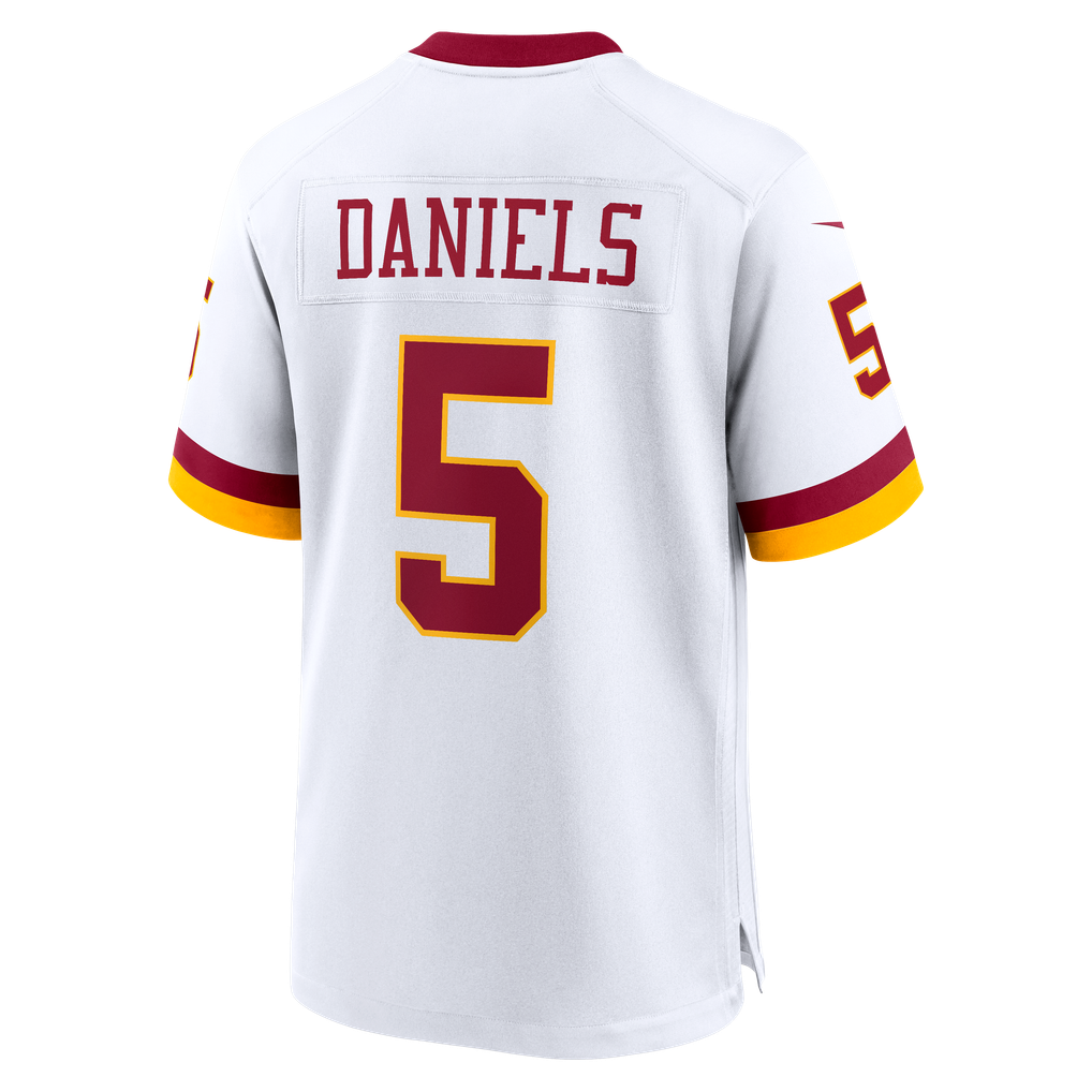 Men's Washington Commanders Jayden Daniels Nike White Game Super Bowl Era Jersey - Image 8