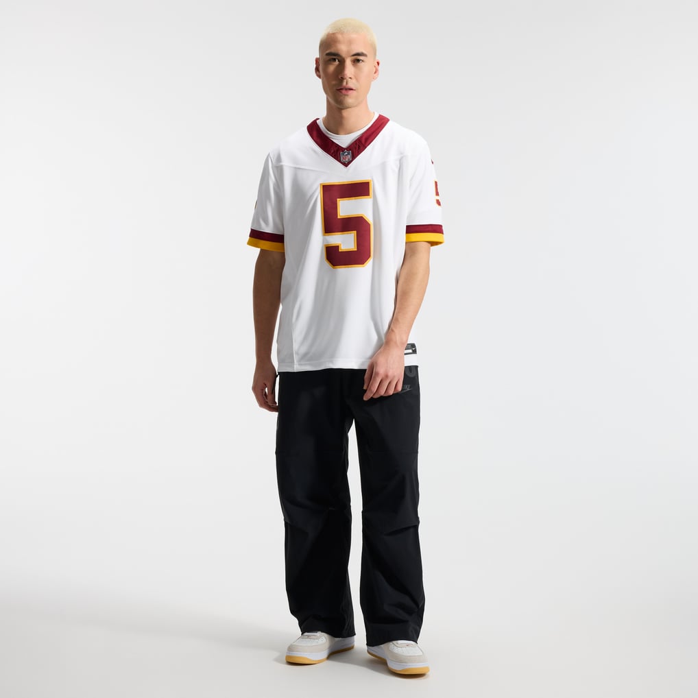 Men's Washington Commanders Jayden Daniels Nike White Vapor F.U.S.E. Stitched Limited Jersey - Image 5