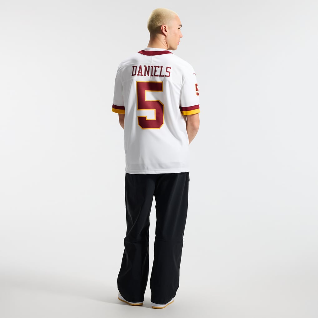 Men's Washington Commanders Jayden Daniels Nike White Vapor F.U.S.E. Stitched Limited Jersey - Image 6