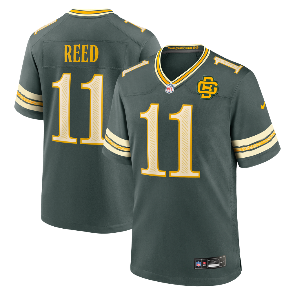 Men's Green Bay Packers Jayden Reed Nike Green 2026 Rivalries Collection Game Jersey - Image 1