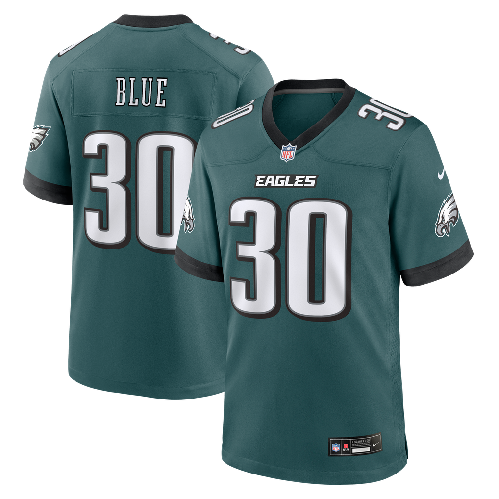 Men's Philadelphia Eagles Jaydon Blue Nike Midnight Green Team Game Jersey - Image 2