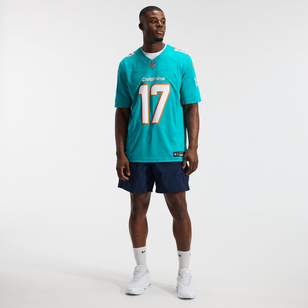 Men's Miami Dolphins Jaylen Waddle Nike Aqua Team Vapor F.U.S.E. Stitched Limited Jersey - Image 5