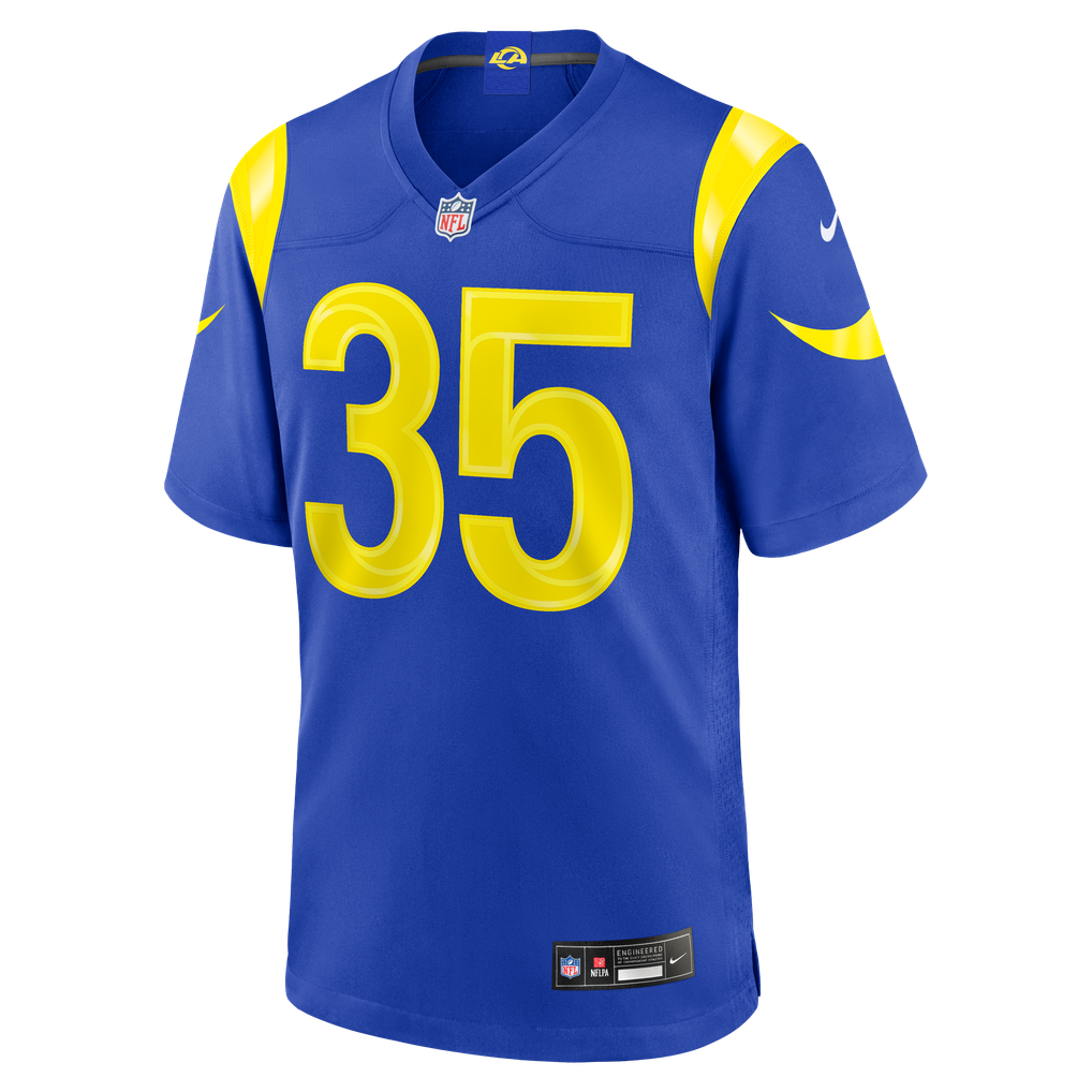 Men's Los Angeles Rams Jaylen Watson Nike  Royal Team Game Jersey - Image 3