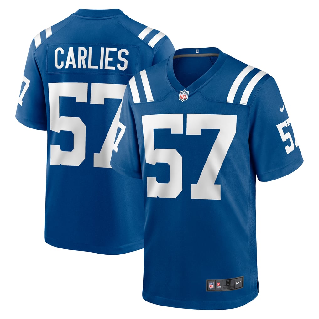 Men's Indianapolis Colts Jaylon Carlies Nike  Royal Game Jersey - Image 2