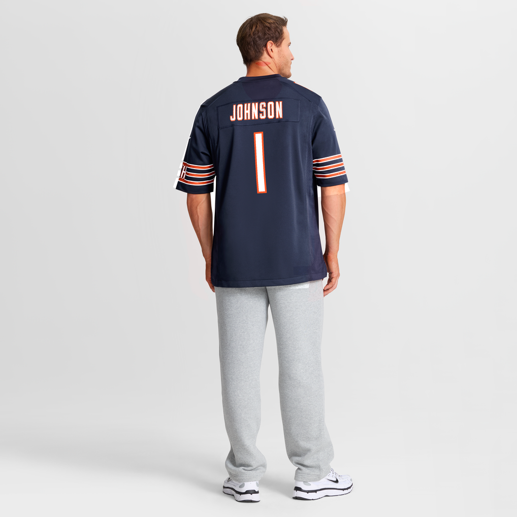 Men's Chicago Bears Jaylon Johnson Nike Navy Game Jersey - Image 9