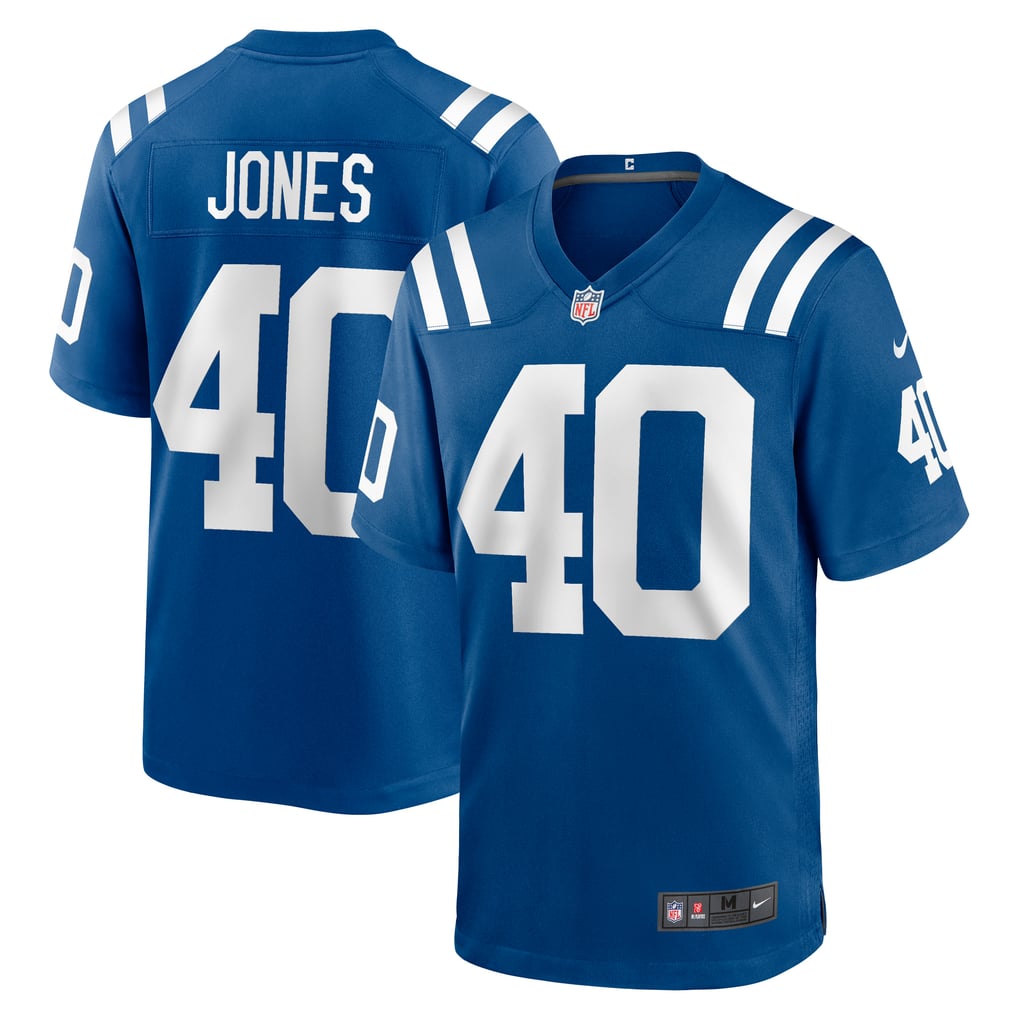 Men's Indianapolis Colts Jaylon Jones Nike  Royal Team Game Jersey - Image 2