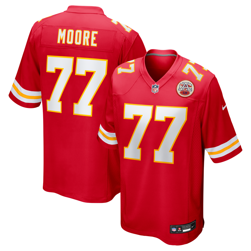 Men's Kansas City Chiefs Jaylon Moore Nike  Red Team Game Jersey - Image 2