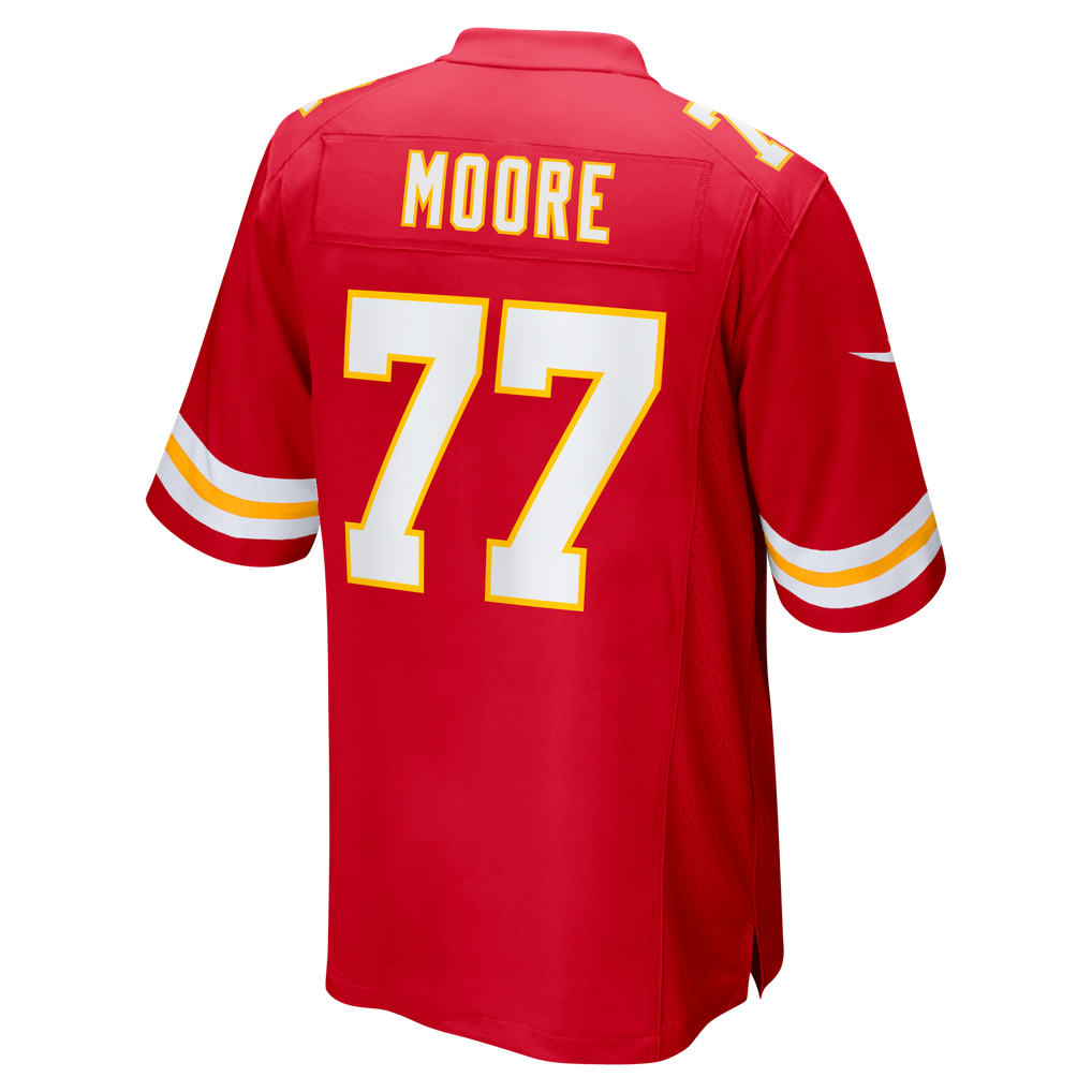 Men's Kansas City Chiefs Jaylon Moore Nike  Red Team Game Jersey - Image 4