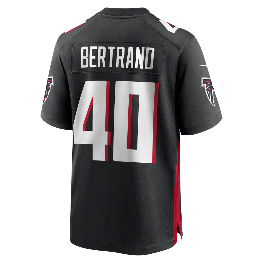 Men's Atlanta Falcons JD Bertrand Nike Black Team Game Jersey