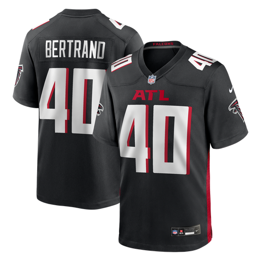Men's Atlanta Falcons JD Bertrand Nike Black Team Game Jersey