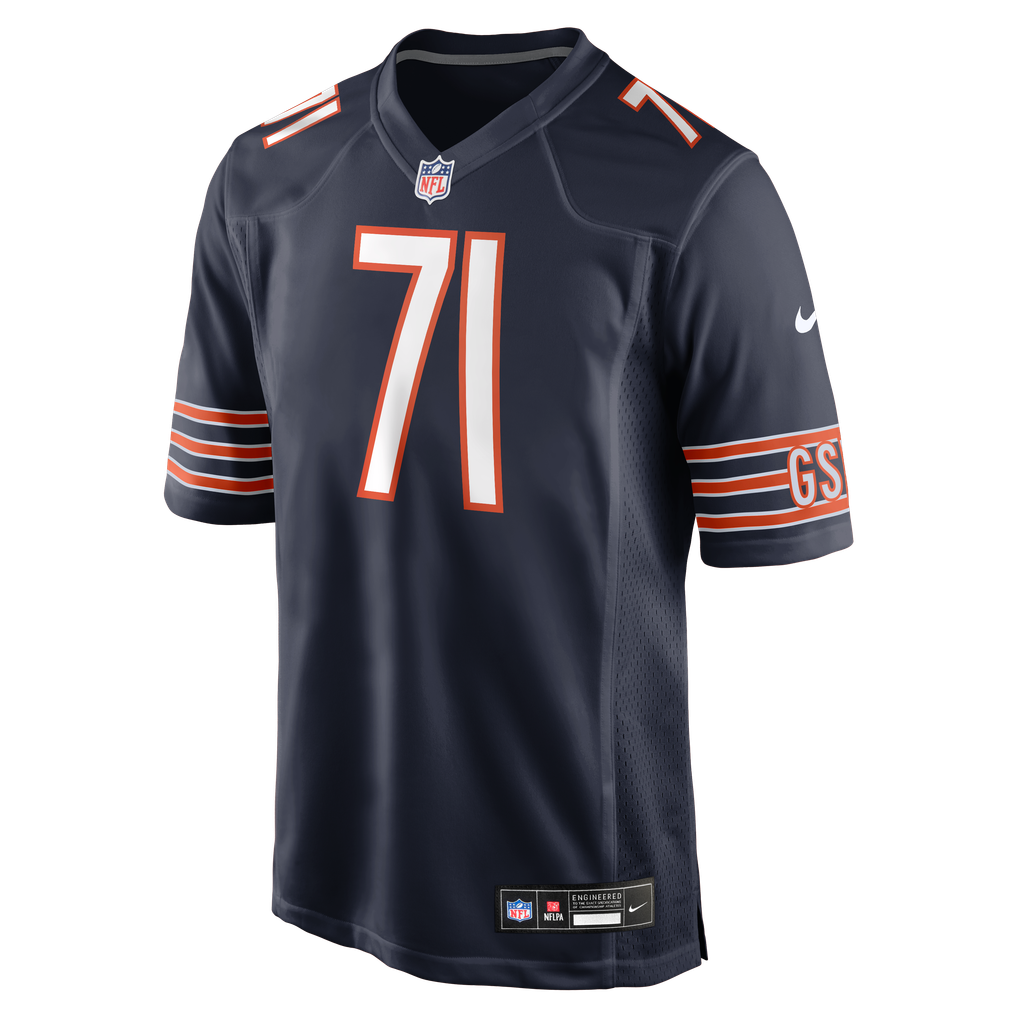 Men's Chicago Bears Jedrick Wills Jr. Nike Navy Team Game Jersey - Image 3