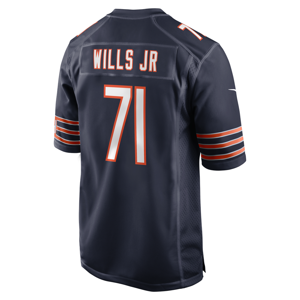 Men's Chicago Bears Jedrick Wills Jr. Nike Navy Team Game Jersey - Image 4